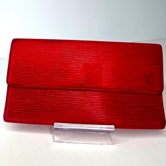 ❤️LOUIS VUITTON Red Epi Porte Tresor International Long Wallet | PRELOVED❤️‼️ - Picture 2 of 13